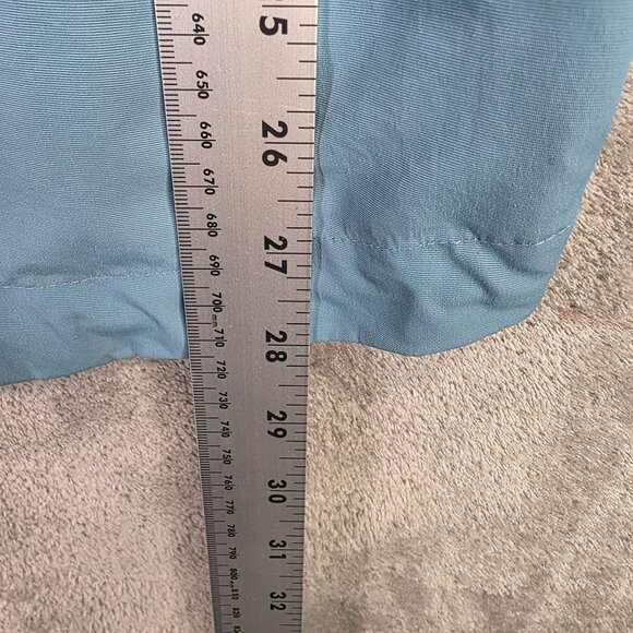 Womens Cabelas Blue Hooded Rain Jacket Full Zip 100% Nylon Waterproof Size L - Picture 6 of 7